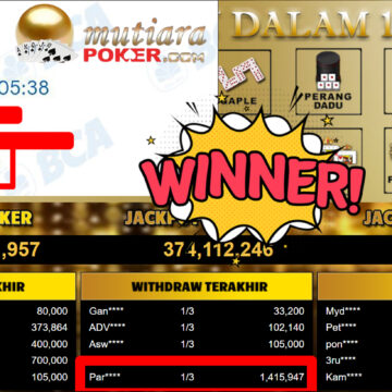 Bukti Withdraw ( 1.415.947,-) Member Setia MutiaraPoker