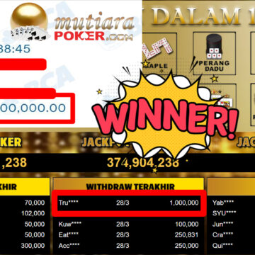 Bukti Withdraw ( 1.000.000,-) Member Setia MutiaraPoker
