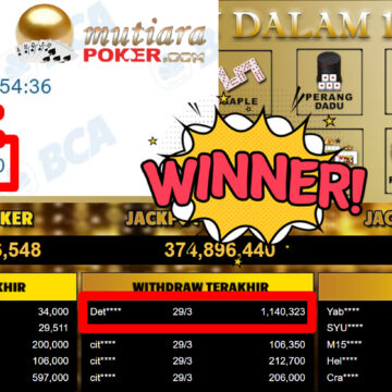 Bukti Withdraw ( 1.140.323,-) Member Setia MutiaraPoker