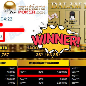 Bukti Withdraw ( 1.629.620,-) Member Setia MutiaraPoker