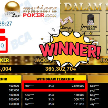 Bukti Withdraw ( 2.870.000,-) Member Setia MutiaraPoker