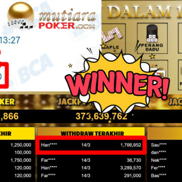 Bukti Withdraw ( 1.766.952,-) Member Setia MutiaraPoker