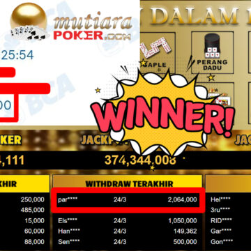 Bukti Withdraw ( 2.064.000,-) Member Setia MutiaraPoker