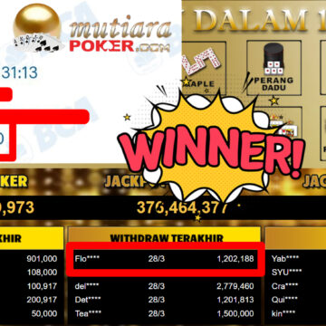 Bukti Withdraw ( 1.202.188,-) Member Setia MutiaraPoker