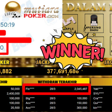Bukti Withdraw ( 2.045.487,-) Member Setia MutiaraPoker
