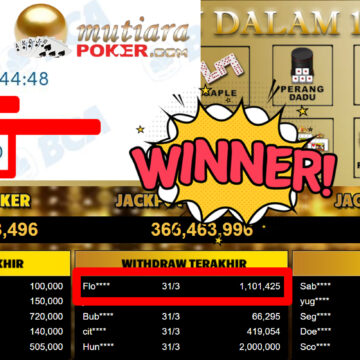 Bukti Withdraw ( 1.101.425,-) Member Setia MutiaraPoker