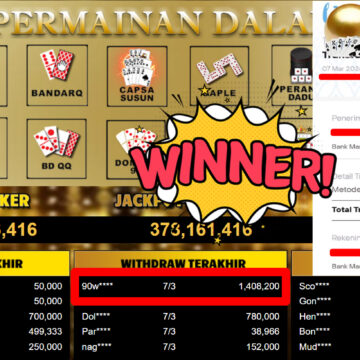 Bukti Withdraw ( 1.408.200,-) Member Setia MutiaraPoker