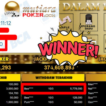 Bukti Withdraw ( 5.778.000,-) Member Setia MutiaraPoker