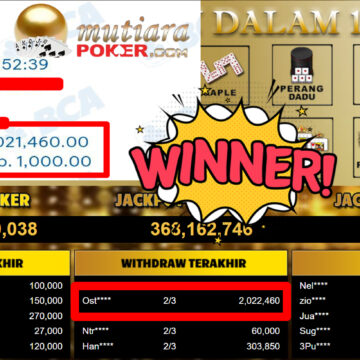 Bukti Withdraw ( 2.022.460,-) Member Setia MutiaraPoker