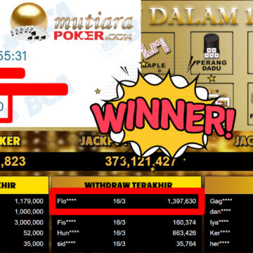 Bukti Withdraw ( 1.397.630,-) Member Setia MutiaraPoker