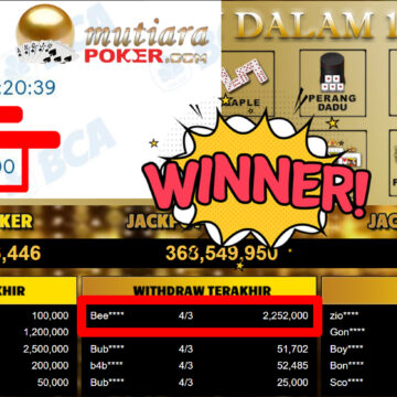 Bukti Withdraw ( 2.252.000,-) Member Setia MutiaraPoker