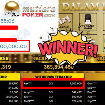 Bukti Withdraw ( 1.600.000,-) Member Setia MutiaraPoker