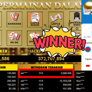 Bukti Withdraw ( 3.598.469,-) Member Setia MutiaraPoker