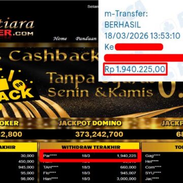 Bukti Withdraw ( 1,940,225,-) Member Setia Mutiarapoker