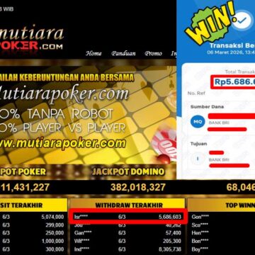 Bukti Withdraw ( 5,686,603,-) Member Setia Mutiarapoker