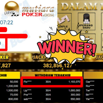 Bukti Withdraw ( 1.193.070,-) Member Setia MutiaraPoker