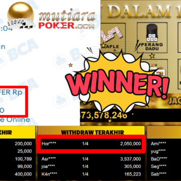 Bukti Withdraw ( 2.050.000,-) Member Setia MutiaraPoker