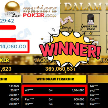 Bukti Withdraw ( 1.014.080,-) Member Setia MutiaraPoker