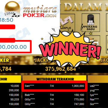 Bukti Withdraw ( 1.000.000,-) Member Setia MutiaraPoker