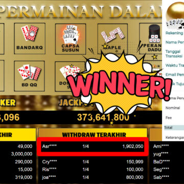Bukti Withdraw ( 1.902.050,-) Member Setia MutiaraPoker