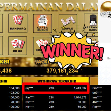 Bukti Withdraw ( 1.443.032,-) Member Setia MutiaraPoker