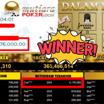 Bukti Withdraw ( 4.176.000,-) Member Setia MutiaraPoker