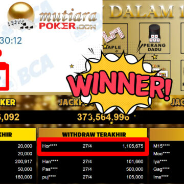 Bukti Withdraw ( 1.105.675,-) Member Setia MutiaraPoker
