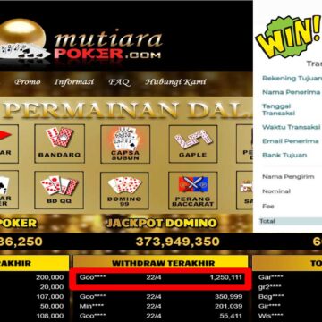 Bukti Withdraw ( 1,250,111,-) Member Setia Mutiarapoker