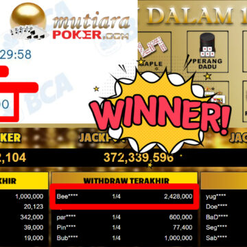 Bukti Withdraw ( 2.428.000,-) Member Setia MutiaraPoker