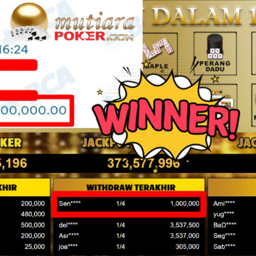 Bukti Withdraw ( 1.000.000,-) Member Setia MutiaraPoker