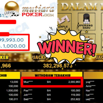 Bukti Withdraw ( 2.000.993,-) Member Setia MutiaraPoker