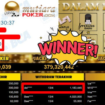 Bukti Withdraw ( 1.183.445,-) Member Setia MutiaraPoker