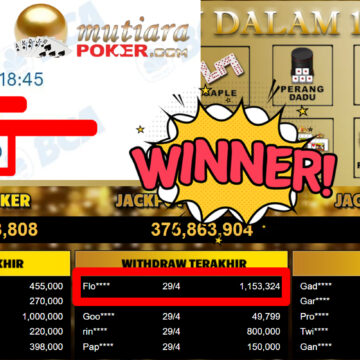 Bukti Withdraw ( 1.153.324,-) Member Setia MutiaraPoker