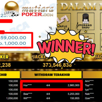 Bukti Withdraw ( 2.660.000,-) Member Setia MutiaraPoker