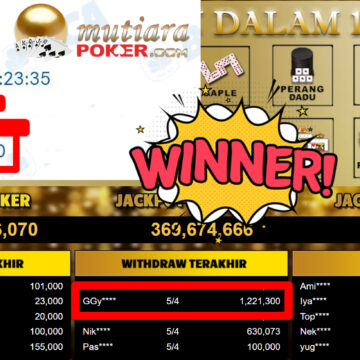 Bukti Withdraw ( 1.221.300,-) Member Setia MutiaraPoker