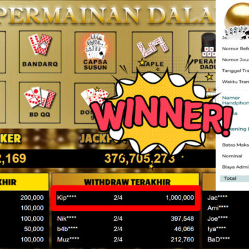 Bukti Withdraw ( 1.000.000,-) Member Setia MutiaraPoker