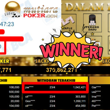 Bukti Withdraw ( 1.042.421,-) Member Setia MutiaraPoker