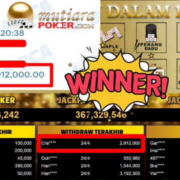 Bukti Withdraw ( 2.912.000,-) Member Setia MutiaraPoker