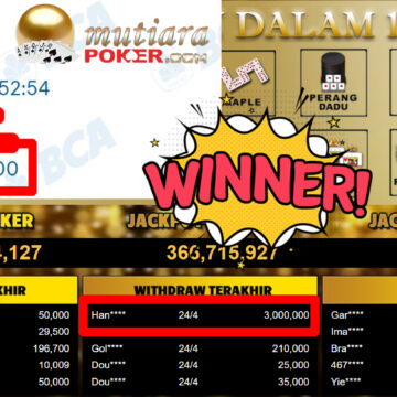 Bukti Withdraw ( 3.000.000,-) Member Setia MutiaraPoker