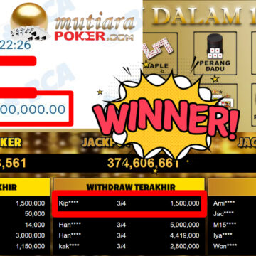 Bukti Withdraw ( 1.500.000,-) Member Setia MutiaraPoker
