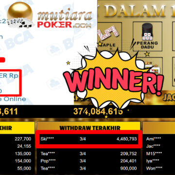 Bukti Withdraw ( 4.480.793,-) Member Setia MutiaraPoker