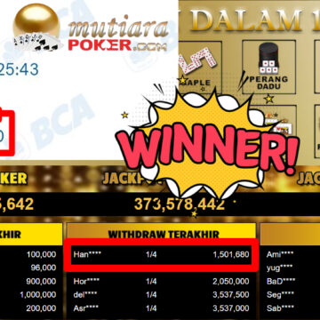 Bukti Withdraw ( 1.501.680,-) Member Setia MutiaraPoker