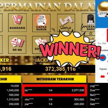 Bukti Withdraw ( 2.077.036,-) Member Setia MutiaraPoker