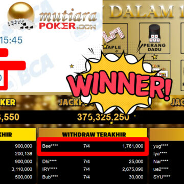 Bukti Withdraw ( 1.761.000,-) Member Setia MutiaraPoker