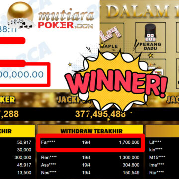 Bukti Withdraw ( 1.700.000,-) Member Setia MutiaraPoker