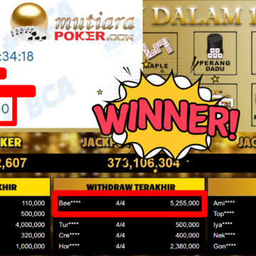 Bukti Withdraw ( 5.255.000,-) Member Setia MutiaraPoker
