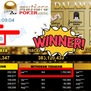 Bukti Withdraw ( 1.700.000,-) Member Setia MutiaraPoker