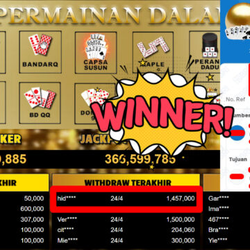 Bukti Withdraw ( 1.457.000,-) Member Setia MutiaraPoker