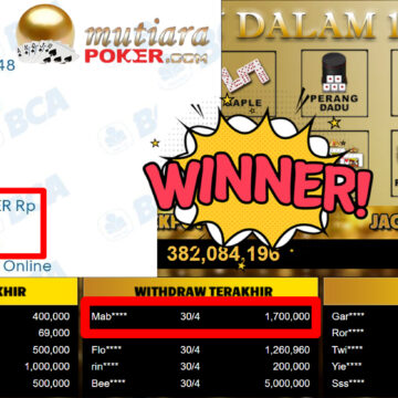 Bukti Withdraw ( 1.700.000,-) Member Setia MutiaraPoker