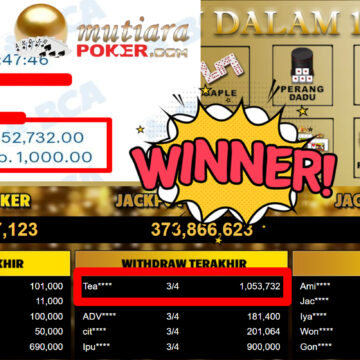 Bukti Withdraw ( 1.053.732,-) Member Setia MutiaraPoker